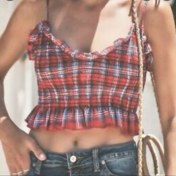 Tie up plaid tank top✨ - Picture 3 of 6